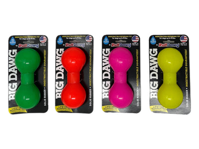 Big Dawg Rubber Barbell Toy by RuffDawg