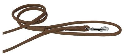 Dogline Soft Leather Rolled Round Dog Leash