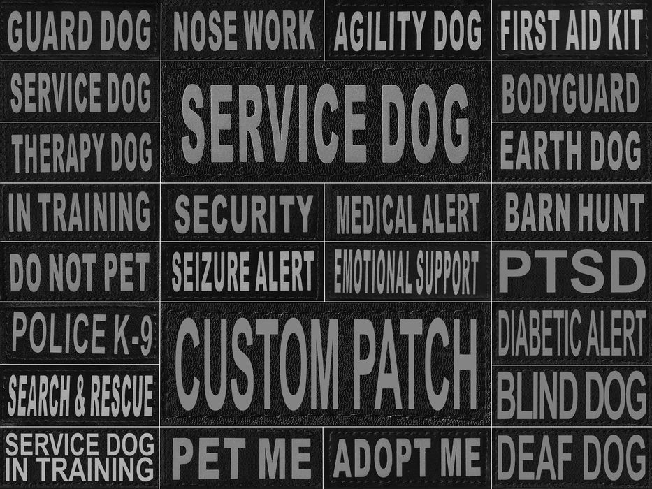  Dog Vest Patches, Service Dog/in Training/Emotional