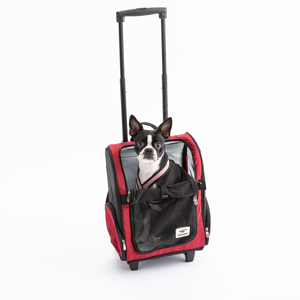 airline approved travel pet backpack & carrier with wheels Snoozer Roll Around Travel Dog Carrier Backpack 4-In-1